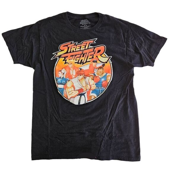Street Fighter Retro Graphic Logo Sega Capcom Short Sleeve Video Game T-Shirt M - Picture 1 of 6